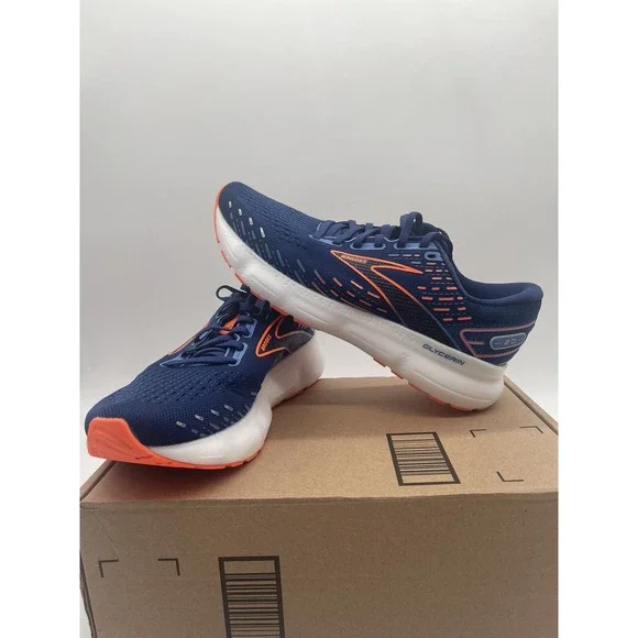Tried On Brooks Glycerin 20 Men's Blue Orange Running Shoes Size 9.5 D - Picture 1 of 13